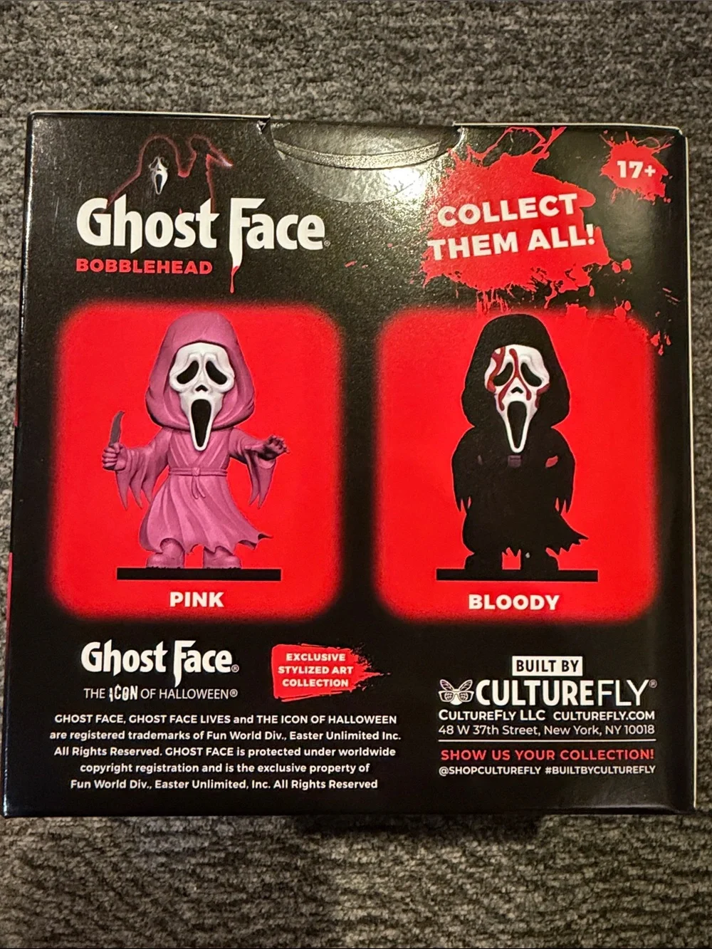 Scream Ghost Face Bobbleheads By Culturefly Black & Pink Variant